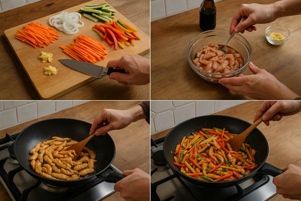 recette wok poulet 1