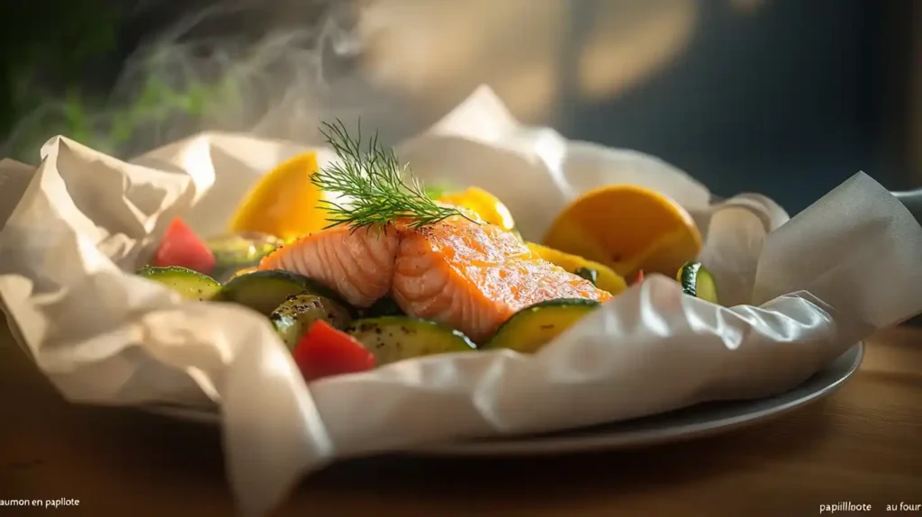 Saumon en papillote au four : recette légère et savoureuse