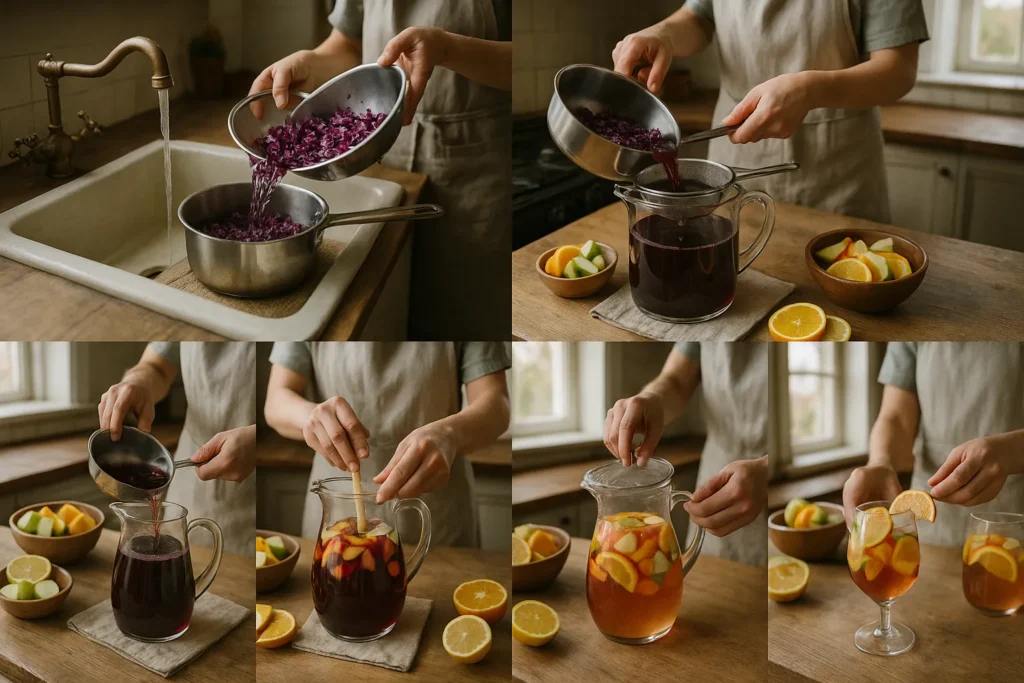 Sangria sans alcool : version blanche fraîche et fruitée4