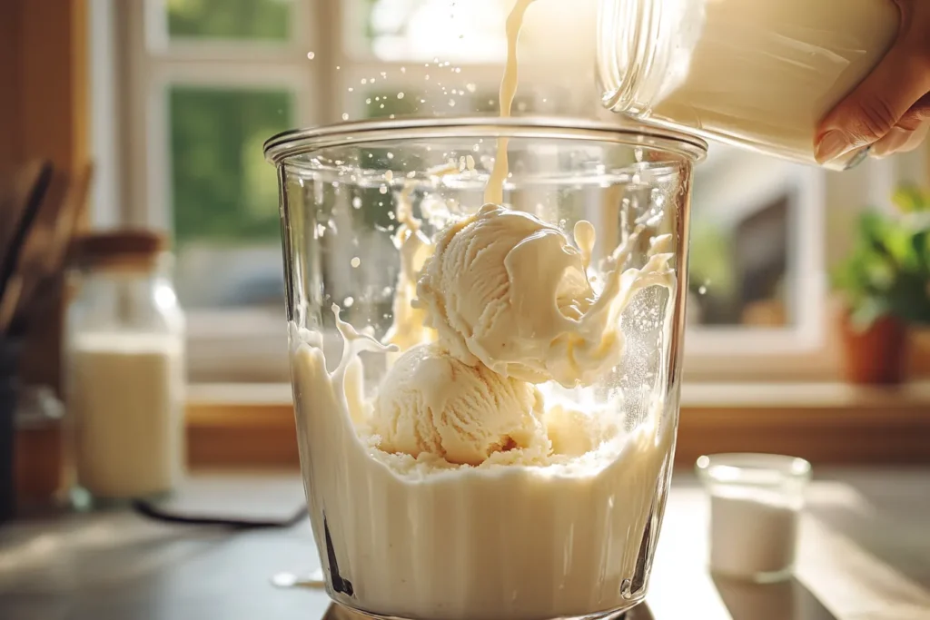 Milk shake à la vanille crémeux et rafraîchissant fait maison4