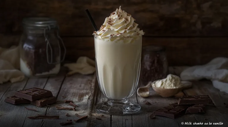Milk shake à la vanille crémeux et rafraîchissant fait maison1