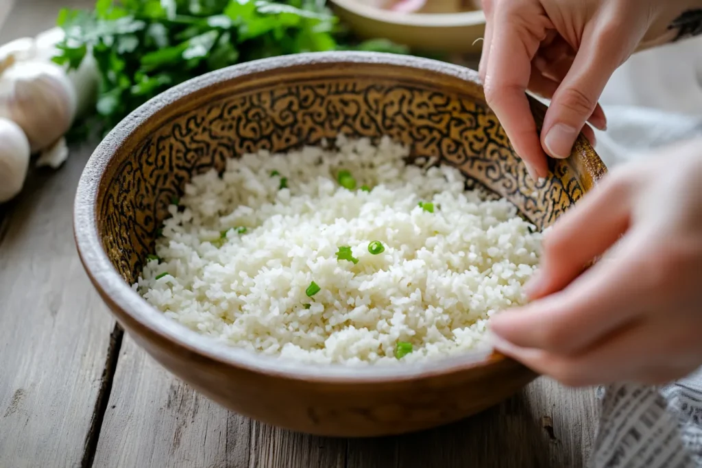 Riz sauté thaï maison avec légumes croquants et herbes fraîches4