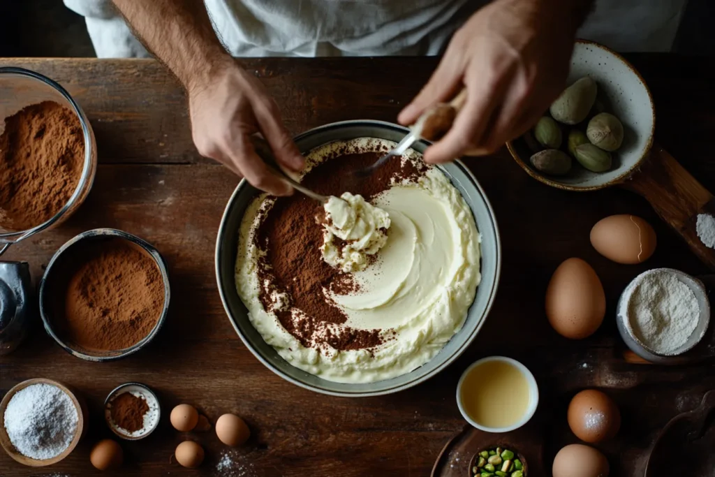 Tiramisu à la pistache maison, dessert crémeux et raffiné3